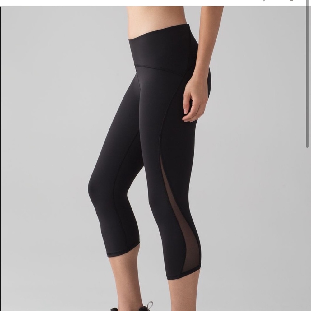 Purple cropped lululemon leggings